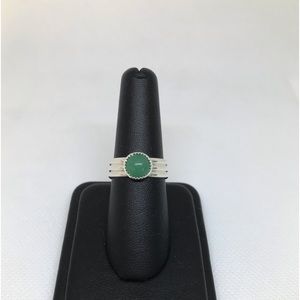 2Ct Mint-Green Chrysoprase Ring Handmade